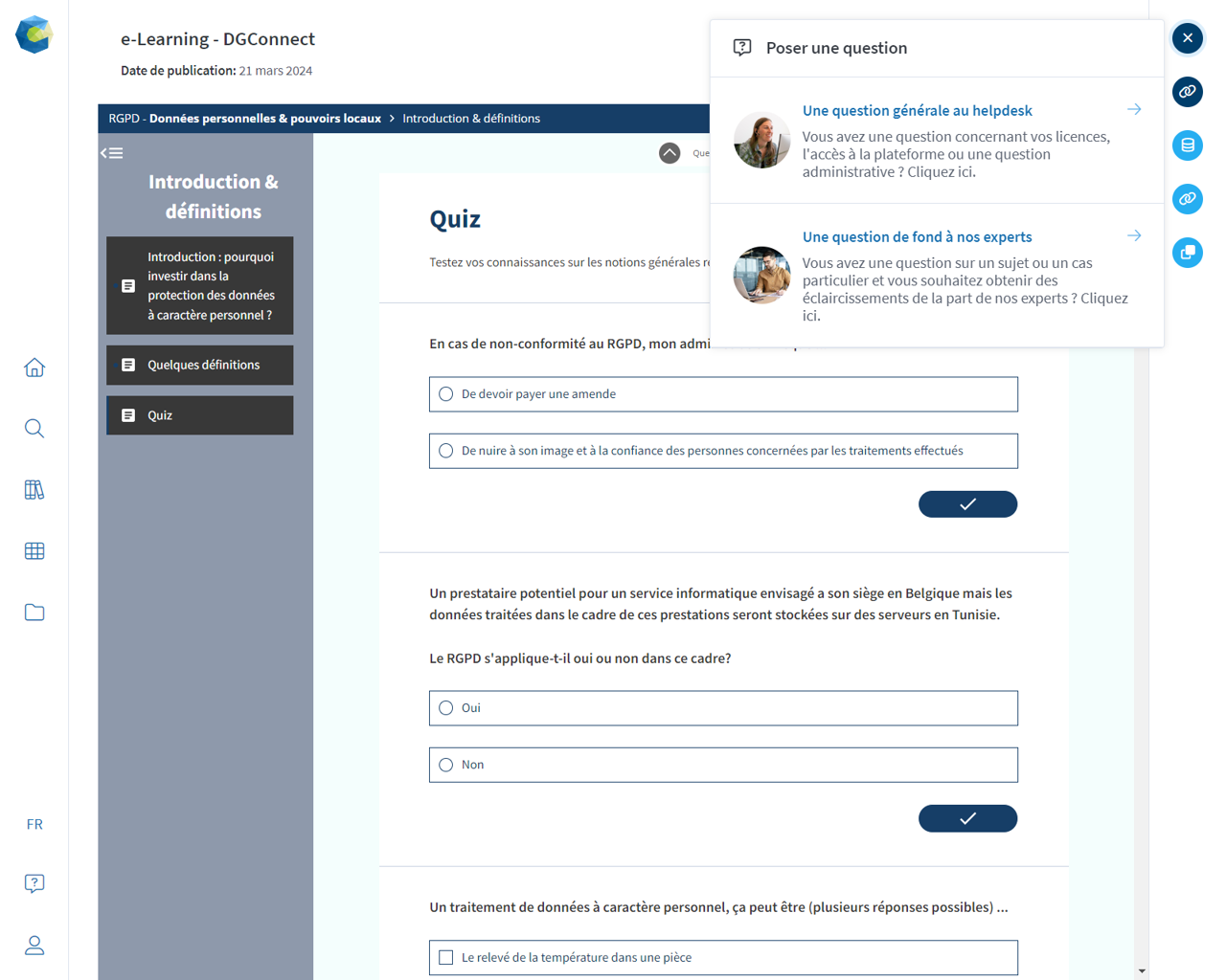 E Learning DG Screen 4