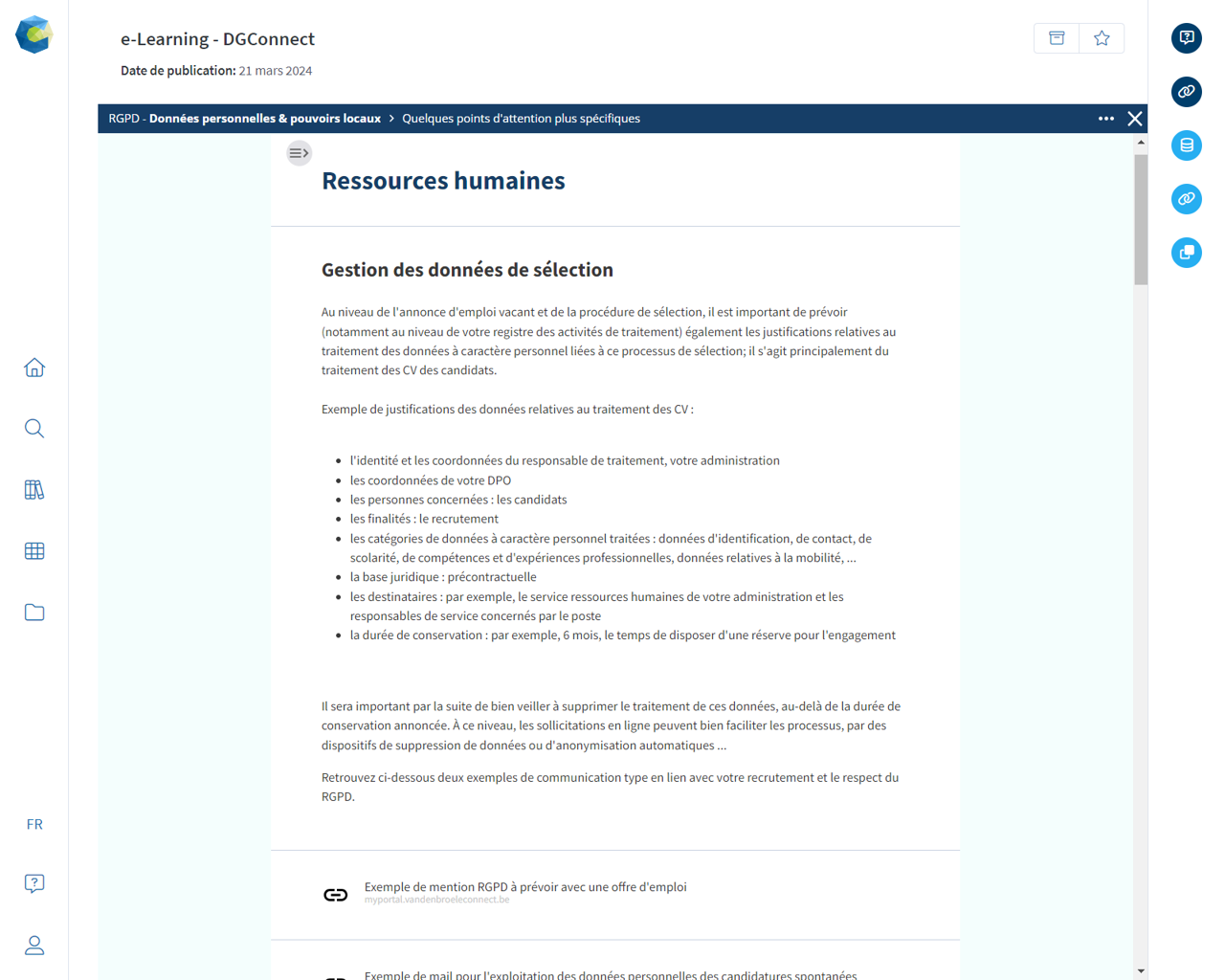E Learning DG Screen 2
